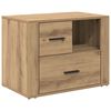 vidaXL Nachtkastje met lade Artisan Eiken 35 x 60 x 50 cm Bewerkt hout