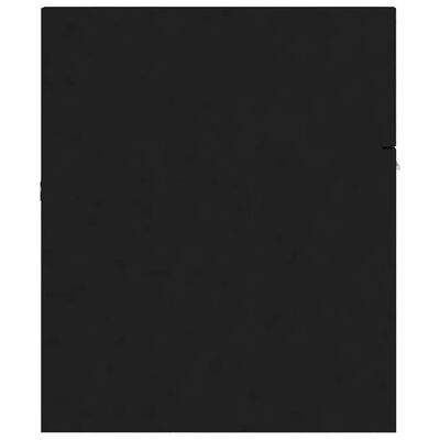 vidaXL Wastafelkast met ingebouwde wastafel spaanplaat zwart