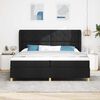 vidaXL Boxspringbed met Matras Donkergrijs 90x190 cm Zwart Stof
