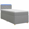 vidaXL Boxspringbed met matras Lichtgrijs 100 x 200 cm Stof