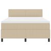 vidaXL Boxspringbed Lichtgrijs en wit. 160 x 200 cm Katoen Stof