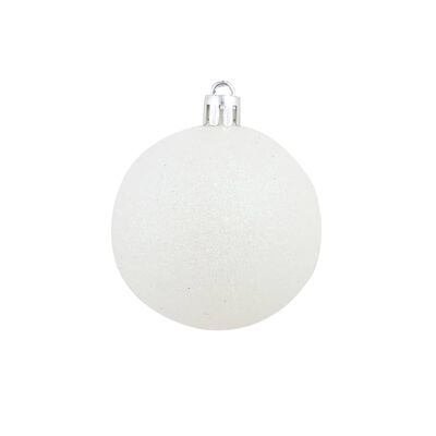 vidaXL 100-delige Kerstballenset 3/4/6 cm wit/grijs