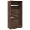 vidaXL Kledingkast 100x50x200 cm bewerkt hout bruin eikenkleur