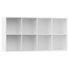 vidaXL Boekenkast/dressoir 66x30x130 cm bewerkt hout wit
