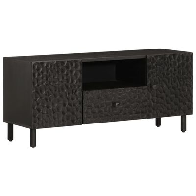 vidaXL Tv-meubel 105x33x46 cm massief mangohout zwart