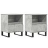 vidaXL Nachtkastjes 2 st 40x35x50 cm bewerkt hout betongrijs