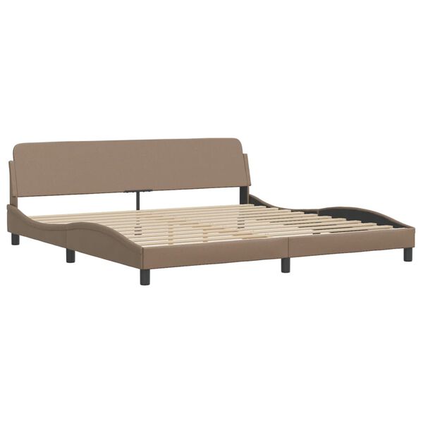 vidaXL Bedframe "Dover" kunstleer cappuccinokleurig 200x200 cm