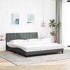vidaXL Bedframe zonder matras "Hanko" stof donkergrijs 180x200 cm