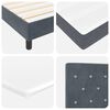 vidaXL Boxspringbed met matras Donkergrijs 90 x 200 cm Fluweel