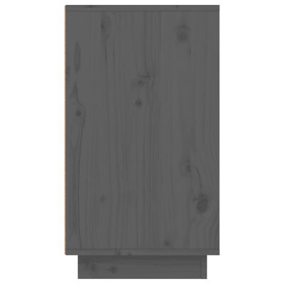 vidaXL Schoenenkast 110x34x61 cm massief grenenhout grijs