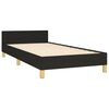 vidaXL Bedframe zonder matras 80x200 cm stof zwart