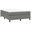 vidaXL Boxspring met matras stof donkergrijs 140x190 cm