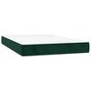 vidaXL Boxspring met matras fluweel donkergroen 120x200 cm