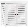 vidaXL Oppottafel met schappen 82,5x50x86,5 cm massief grenenhout wit