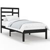 vidaXL Bedframe massief hout zwart 100x200 cm