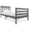 vidaXL Bedframe massief hout grijs 90x200 cm