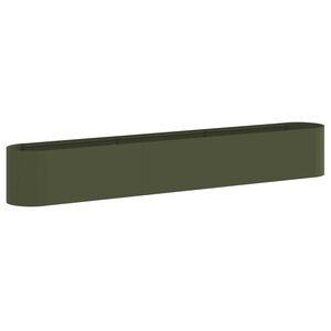 vidaXL Verhoogd Tuinbed Olijfgroen 280 x 40 x 40 cm