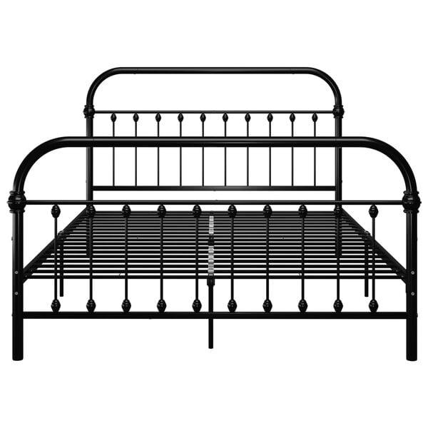 vidaXL Bedframe metaal zwart 120x200 cm