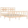 vidaXL Bedframe met hoofdbord massief hout