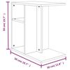 vidaXL Bijzettafel 50x30x50 cm bewerkt hout grijs sonoma eikenkleurig