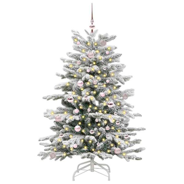 vidaXL Kunstmatige Inklapbare Kerstboom Wit 150 cm PE en PVC