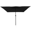 vidaXL Tuinparasol Zwart 295 x 295 x 245 cm Polyester en staal