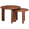 vidaXL Nest Koffietafels 2 st Honingbruin &Oslash; 50 x 40 cm