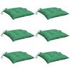 vidaXL Stoelkussens 6 st 40x40x7 cm oxford stof groen
