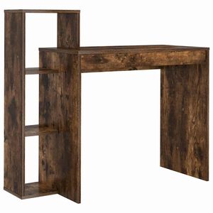 vidaXL Bureau Gerookt eiken Bewerkt hout 100 x 40 x 90 cm