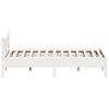 vidaXL Bedframe zonder matras massief grenenhout wit 120x190 cm