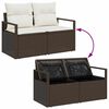 vidaXL Tuin Sofa Set met kussen met opslag 8 pcs Bruin Poly riet
