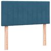 vidaXL Boxspring met matras fluweel donkerblauw 80x210 cm