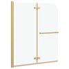 vidaXL Douche Omhulsel Transparant en Goud 120 x 140 cm