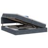 vidaXL LED Opslagbed met Matras Donkergrijs 200 x 200 cm Fluweel
