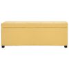 vidaXL Bankje met opbergvak 116 cm polyester geel
