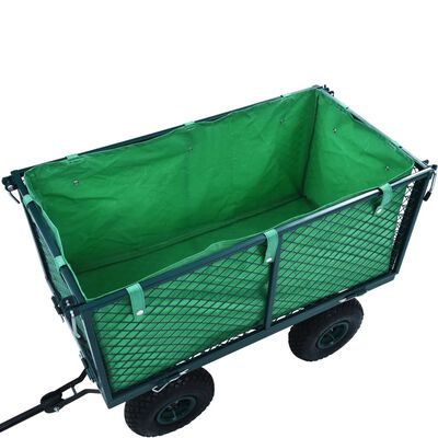 vidaXL Tuinwagenvoering stof groen