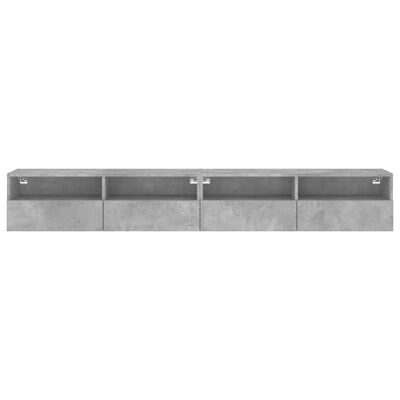 vidaXL Tv-wandmeubels 2 st 100x30x30 cm bewerkt hout betongrijs