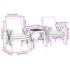 vidaXL Tuin Sofa Set met kussen 3 pcs Bruin Massief acaciahout