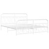 vidaXL Bedframe met hoofd- en voeteneinde metaal wit 160x200 cm