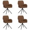 vidaXL Draai Eetstoelen 4 st Nep Suede Leer Bruin 54 x 55 x 86 cm