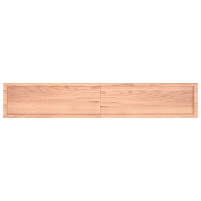 vidaXL Tafelblad 220x40x(2-4)cm behandeld massief eikenhout lichtbruin