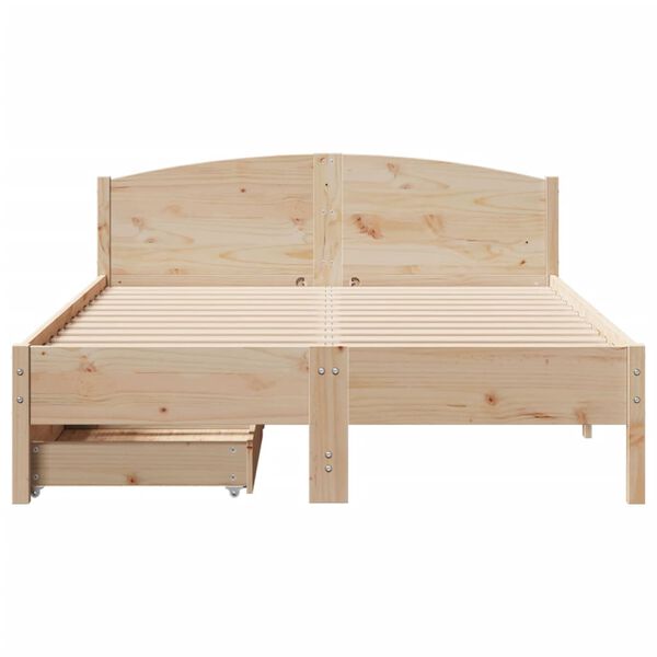 vidaXL Bedframe zonder matras massief grenenhout 140x200 cm