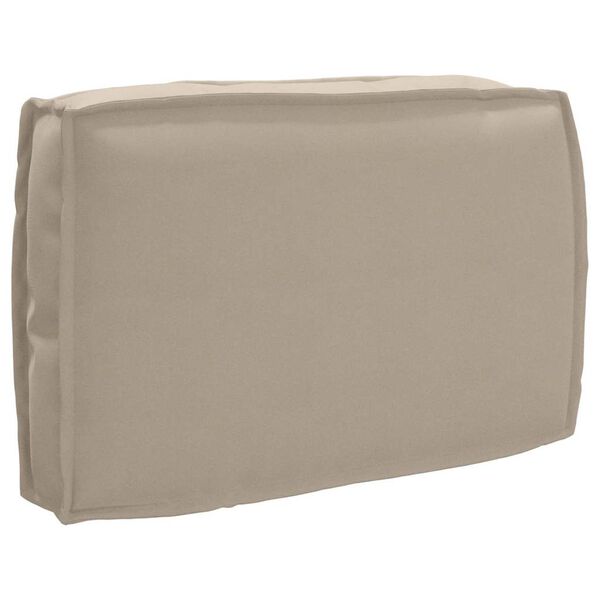vidaXL Palletkussen voor rugleuning Taupe 60 x 40 x 12 cm Oxford stof