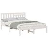 vidaXL Bedframe met hoofdeinde Wit 120 x 200 cm Massief grenenhout