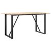 vidaXL Eettafel O-frame 160x80x75 cm massief grenenhout en staal