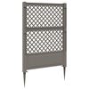 vidaXL Trellis met Spike PP Grijs