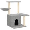 vidaXL Kattenmeubel met sisal krabpalen 83 cm lichtgrijs