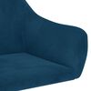 vidaXL Eetkamerstoelen draaibaar 2 st fluweel blauw