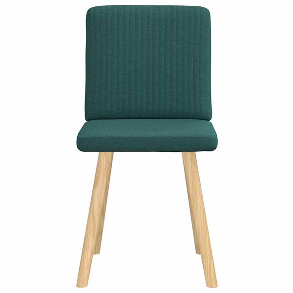 vidaXL Eetkamerstoelen 2 st stof donkergroen