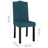 vidaXL Eetkamerstoelen 6 st fluweel blauw
